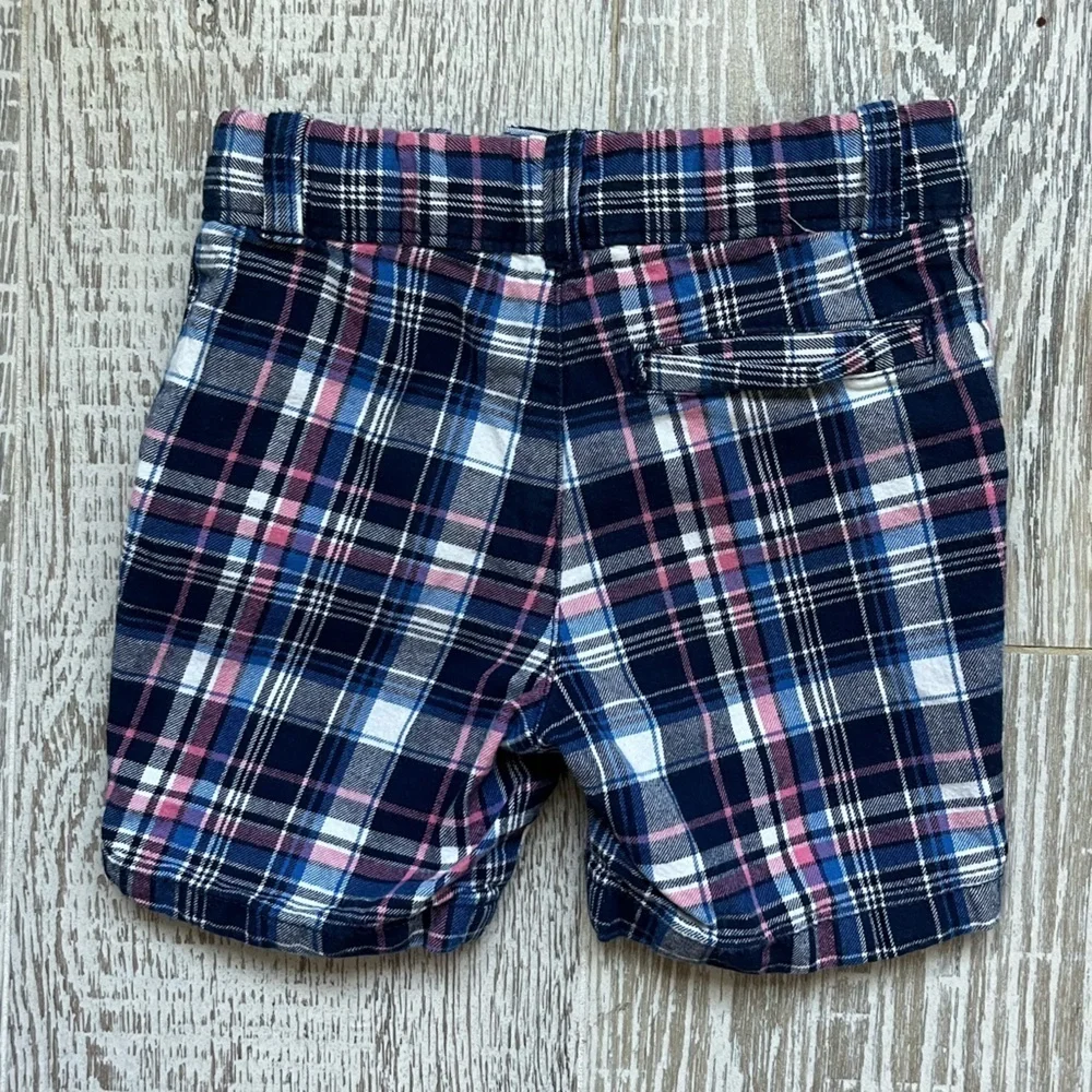 Carter’s toddler plaid pink blue white shorts 3T adjustable waist
